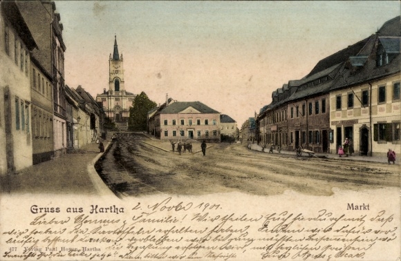 Ak Hartha in Sachsen, Markt