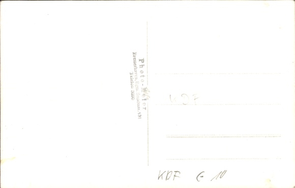 Photo Postcard KDF steamer, passengers