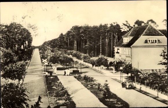 Postcard Baltic resort Baabe on Rügen, Strandstrasse