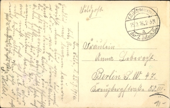 Postcard Vigneulles Lorraine Meurthe et Moselle, field hospital, war damages I. WK
