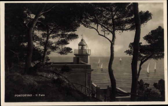 Postcard Portofino Liguria, Il Faro, Lighthouse