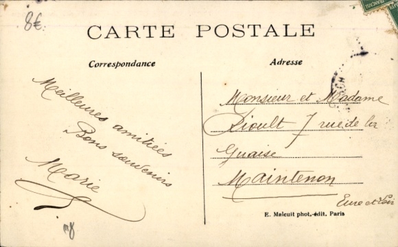 Postcard Billancourt Hauts de Seine, Vue prize de l'Ile Seguin, riverside path on the Seine