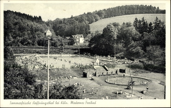Postcard Hoffnungsthal Rösrath in the Rheinisch Bergisch district, outdoor pool