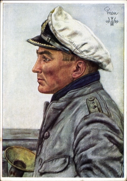 Artist PC Willrich, Wolfgang, lieutenant captain Günther Prien, recipient of the Knight&#39;s Cross, VDA 1 5 2