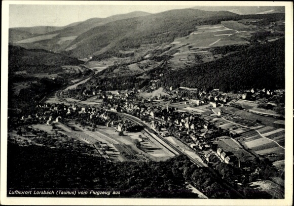 Postcard Lorsbach Hofheim im Taunus Hessen, aerial photograph