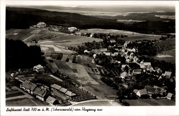 Postcard Rodt Loßburg in the Black Forest, aerial photograph