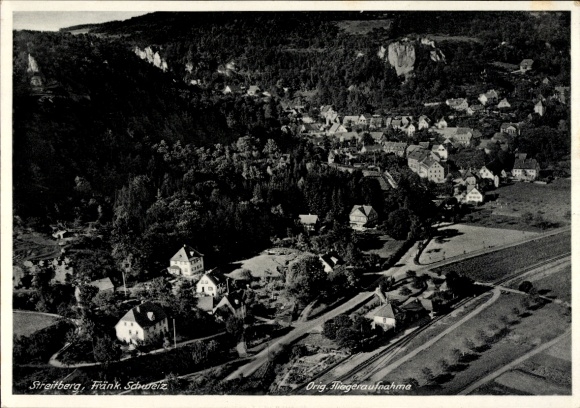 Ak Streitberg Wiesenttal Fränkische Schweiz, Fliegeraufnahme