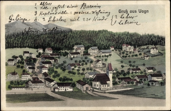 Postcard Niederbronn les Bains Bad Niederbronn Alsace Bas Rhin, Vagn, total view