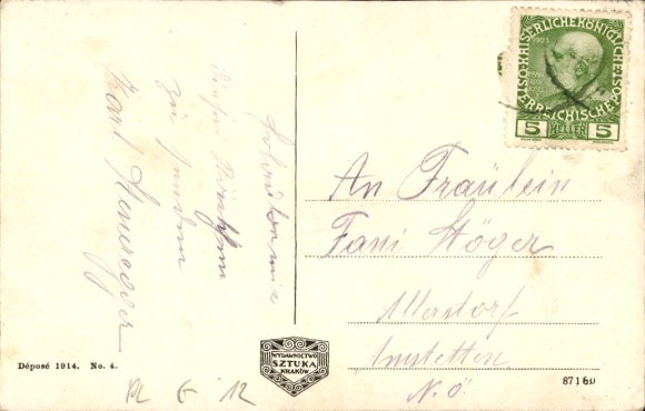 Postcard Kraków Krakow Poland, Ul. Basztowa, Basztowagasse, Hotel Belvedere, tram