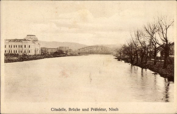 KP Niš Nisch Serbia, Cytadela, Most, Prefektura, Rzeka, Architektura
