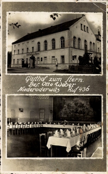 foto Ak Niederoderwitz Oderwitz in Oberlausitz, Gasthof zum Stern