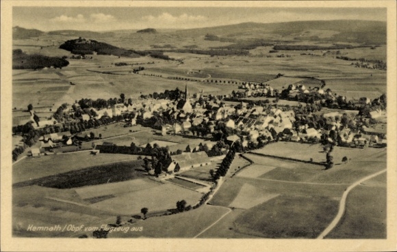 Postcard Kemnath in the Upper Palatinate, aerial photograph