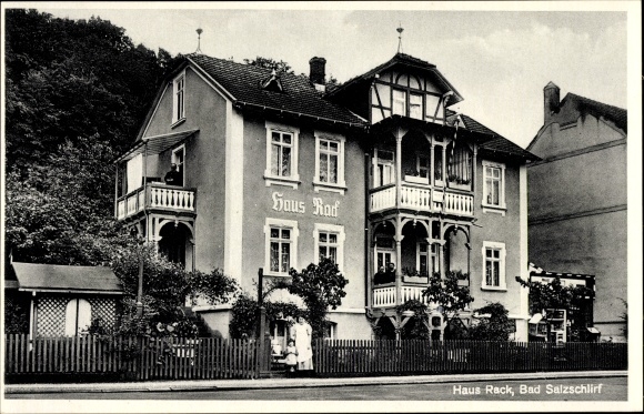 Postcard Bad Salzschlirf in Hesse, Pension Haus Rack