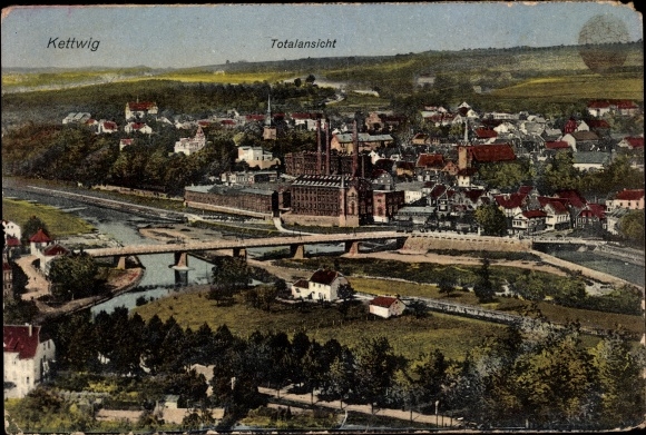 Postcard Kettwig Essen in the Ruhr area, general view