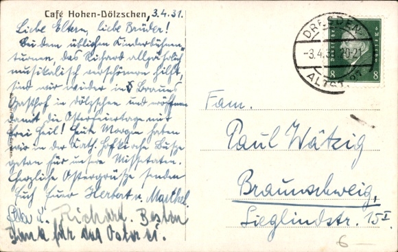 Postcard Dresden Südwest Dölzschen, general view