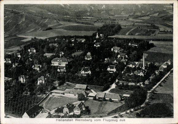 KP Weinsberg w powiecie Heilbronn, widok sanatorium z samolotu