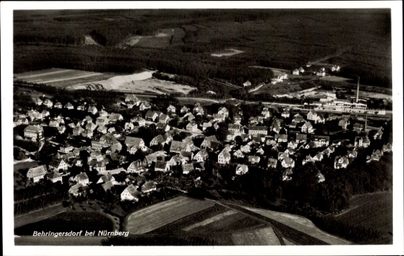 Ak Behringersdorf Schwaig bei Nürnberg Mittelfranken, Fliegeraufnahme