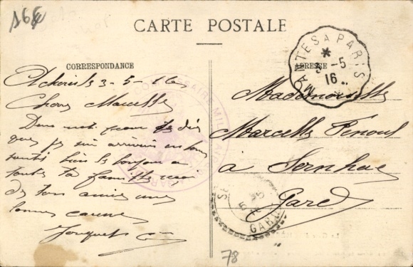 Postcard Achères Yvelines, La Gare