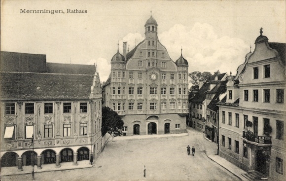 Postcard Memmingen in Swabia, Town Hall