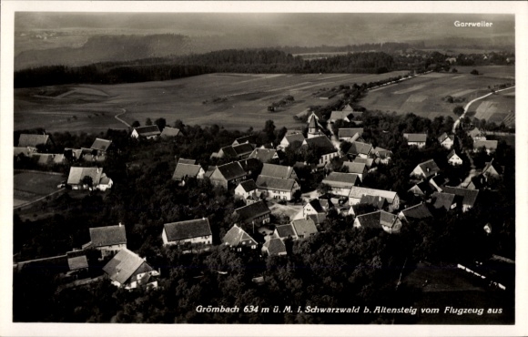 Ak Grömbach im Schwarzwald, Fliegeraufnahme