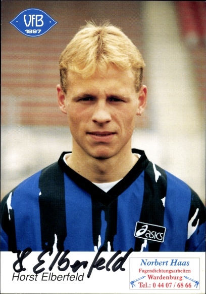 Autogrammkarte Fußballer Horst Elberfeld, VfB Oldenburg, Autogramm