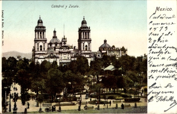 Postcard Mexico City Mexico City, Cathedral
