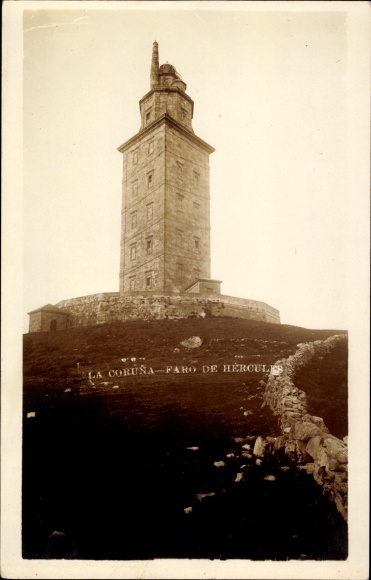 Postcard The Galician Crown, Lighthouse of Hercules, Leuchtturm