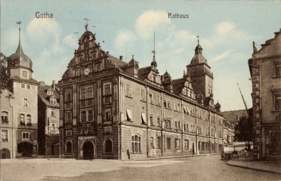 Ak Gotha in Thüringen, Rathaus von   Architektur, keine Personen, keine Symbole