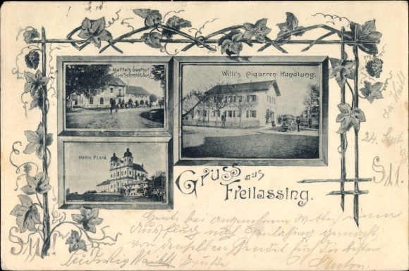Passepartout PC Freilassing in Berchtesgadener Land Upper Bavaria, Willi&#39;s cigar shop, Maria Plain