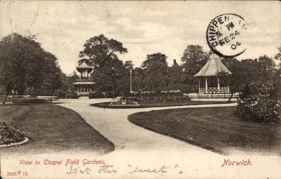 Ak Norwich Norfolk England, Chapel Field Gardens