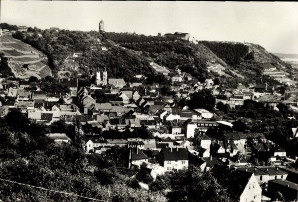 Ak Freyburg an der Unstrut, Teilansicht mit Blick zur Neuenburg