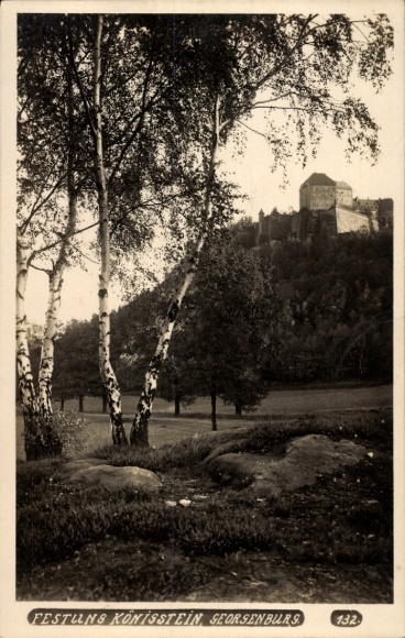 Foto Ak Königstein an der Elbe Sächsische Schweiz, Festung Königstein, Georgenburg