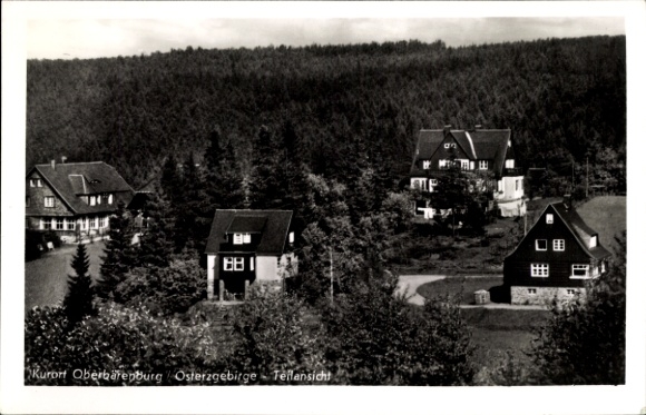 Ak Oberbärenburg Altenberg im Erzgebirge, Teilansicht