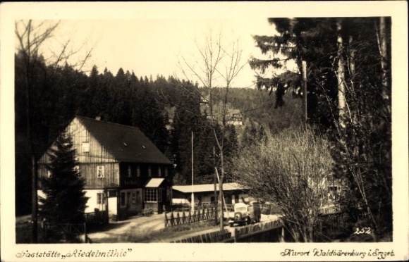 Ak Waldbärenburg Bärenburg Altenberg im Erzgebirge, Gaststätte Riedelmühle