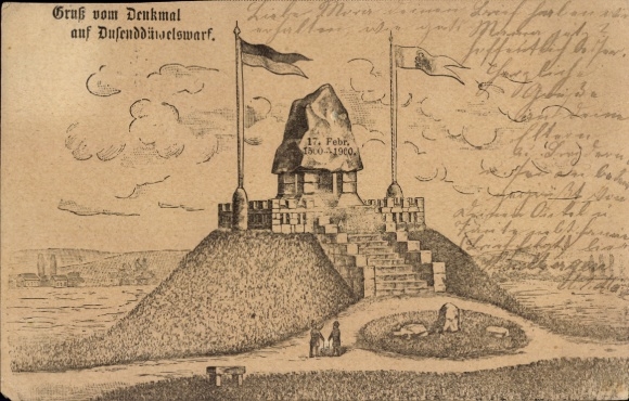 Litho Hemmingstedt in Dithmarschen, Denkmal, Dusenddüwelswarf