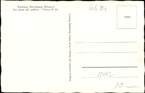 Postcard Stromberg im Hunsrück, Kurhaus, German Michel Stube with relief, interior view