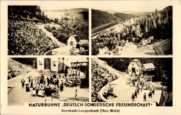 Postcard Steinbach Langenbach Thuringian Forest, Natural Stage German Soviet Friendship