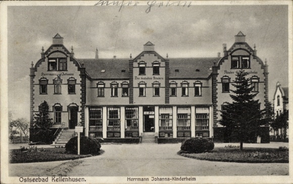 Postcard Ostseebad Kellenhusen in Holstein, Ostseebad Herrmann Johanna-Kinderheim, large building