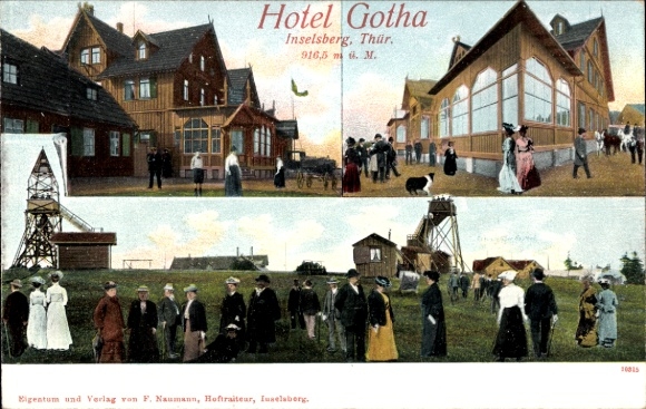 Postcard Brotterode in Thuringia, Großer Inselsberg, Hotel Gotha