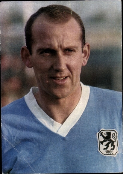 Postcard footballer Peter Grosser, 1860 Munich