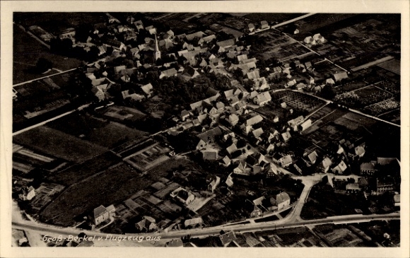 Postcard Groß Berkel Aerzen, aerial photograph of the town, houses