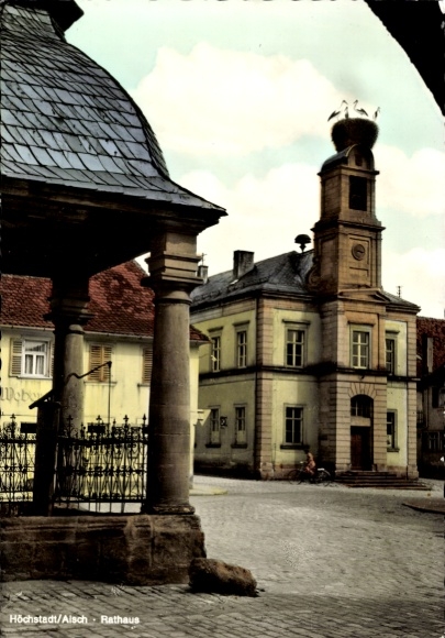 Postcard Höchstadt an der Aisch, town hall