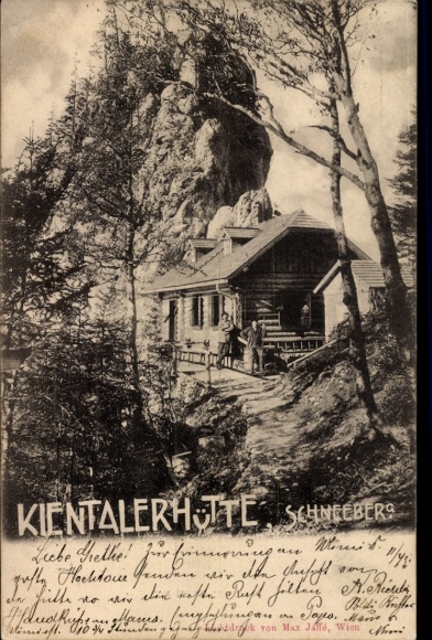 Postcard Reichenau an der Rax Lower Austria, Kienthalerhütte on the Wiener Schneeberg