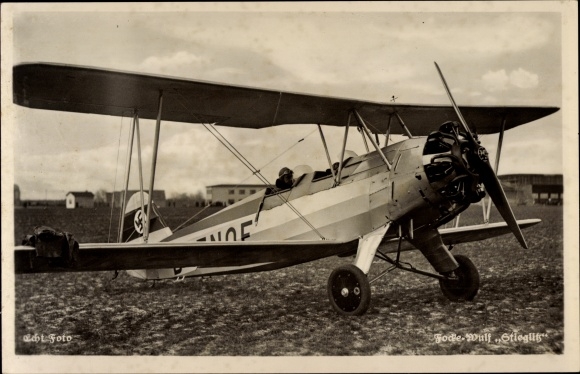 Postcard Focke Wulf Stieglitz, military aircraft, Luftwaffe