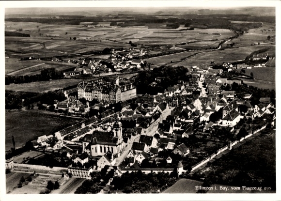 Ak Ellingen in Mittelfranken Bayern, Fliegeraufnahme