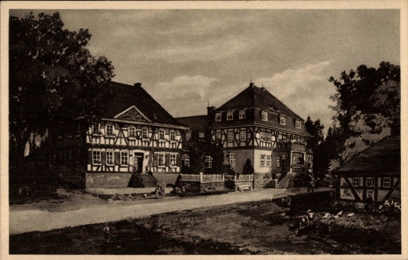 Postcard Suhl in Thuringia, Aschenhof estate