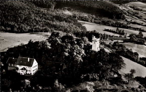Postcard Schwäbisch Hall in Württemberg, aerial photograph, forester's house and restaurant "zum Einkorn"