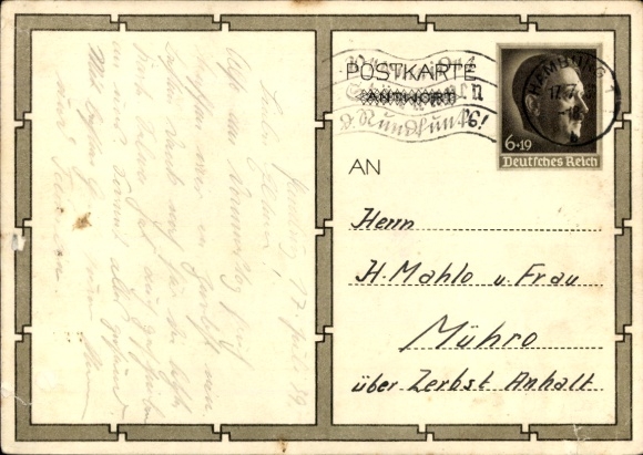 Postal stationery Postcard Führer and Reich Chancellor Adolf Hitler, well-wishers, BDM