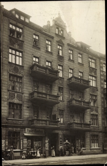 Photo Postcard Hamburg Altona Osdorf, paper shop, Adalbertstrasse 67