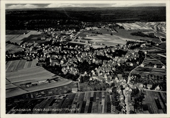 Postcard Schönaich in Württemberg, aerial photograph